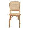 Καρέκλα Kalliope pakoworld φυσικό ξύλο οξιάς-φυσικό rattan 45x50x89εκ