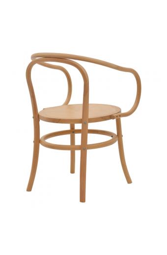 Πολυθρόνα Verfie pakoworld φυσικό ξύλο οξιάς 55x50x83εκ