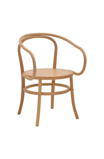 Πολυθρόνα Verfie pakoworld φυσικό ξύλο οξιάς 55x50x83εκ