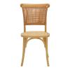 Καρέκλα Karley pakoworld φυσικό ξύλο οξιάς-έδρα φυσικό rattan 48x52x89εκ