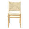Καρέκλα Arten pakoworld σχοινί-rubberwood σε φυσική απόχρωση 60x55x85εκ