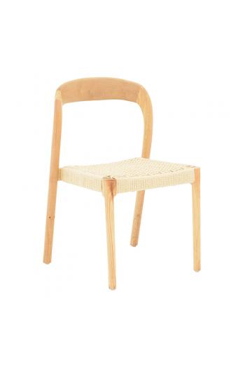 Καρέκλα Tavrine pakoworld σχοινί-rubberwood σε φυσική απόχρωση 47x59x78εκ