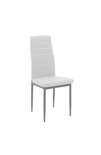 Καρέκλα Parker pakoworld μέταλλο-PU λευκό-γκρι πόδι 42x48x98εκ