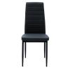 Καρέκλα Parker pakoworld PU ανθρακί-μαύρο πόδι 42x48x98εκ