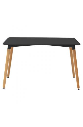 Τραπέζι Natali pakoworld MDF μαύρο-πόδια φυσικό 120x80x76εκ