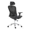 Καρέκλα γραφείου εργασίας Mergi pakoworld μαύρο mesh 62x63x120εκ