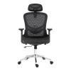 Καρέκλα γραφείου εργασίας Mergi pakoworld μαύρο mesh 62x63x120εκ