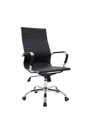 Καρέκλα γραφείου διευθυντή Valter pakoworld μαύρο pu 55.5x58x108εκ