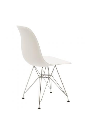 Καρέκλα Adelle pakoworld PP λευκό-inox πόδι 46x55x81εκ