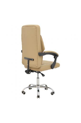Καρέκλα γραφείου διευθυντή Glorin pakoworld μπεζ pu 60x68x128εκ