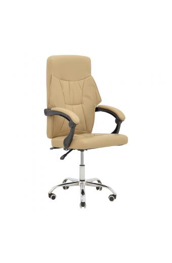 Καρέκλα γραφείου διευθυντή Glorin pakoworld μπεζ pu 60x68x128εκ