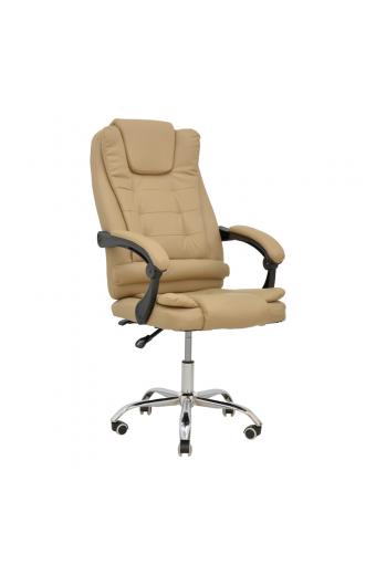 Καρέκλα γραφείου διευθυντή Toronsi pakoworld μπεζ pu 60x68x128εκ