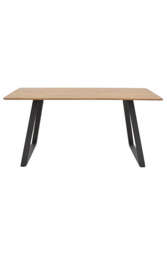 Τραπέζι Winor pakoworld φυσικό mdf-πόδι μαύρο μεταλλικό 160x90x75εκ
