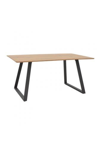 Τραπέζι Winor pakoworld φυσικό mdf-πόδι μαύρο μεταλλικό 160x90x75εκ