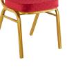 Καρέκλα συνεδρίου Hilton pakoworld στοιβαζόμενη ύφασμα κόκκινο-μέταλλο χρυσό 40x42x92εκ