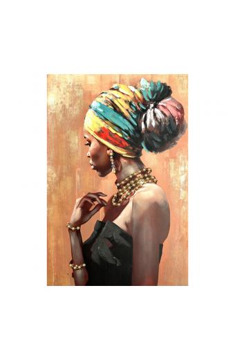Πίνακας σε καμβά African Inart 80x3x120εκ