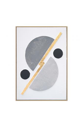 Πίνακας σε καμβά Geometric Inart 52x4.5x72εκ
