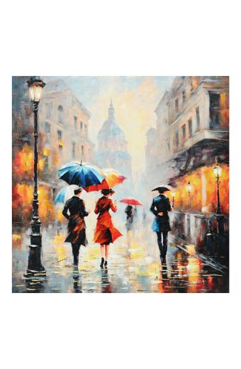 Πίνακας σε καμβά Nightdream I Inart 100x3x100εκ