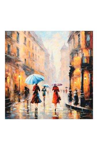 Πίνακας σε καμβά Nightdream II Inart 100x3x100εκ