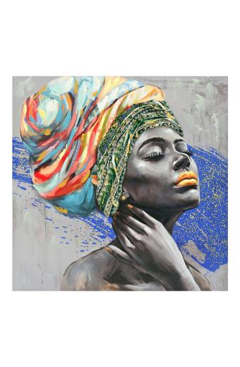 Πίνακας σε καμβά Africana Inart 100x3x100εκ