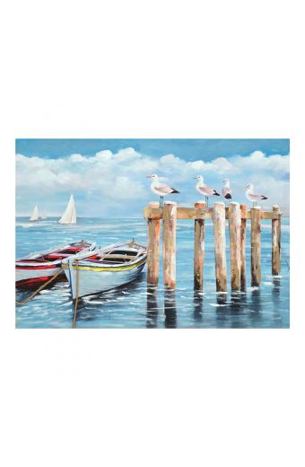 Πίνακας σε καμβά Port I Inart 100x3x70εκ