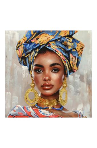 Πίνακας σε καμβά Turban Inart 80x3x80εκ