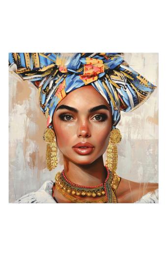 Πίνακας σε καμβά Turban Ι Inart 80x3x80εκ