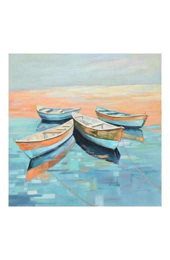 Πίνακας σε καμβά Boatty Inart 100x3x100εκ