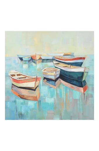 Πίνακας σε καμβά Boatty Ι Inart 100x3x100εκ