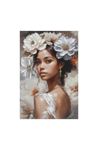Πίνακας σε καμβά Lilibet Ι Inart 60x2.5x90εκ