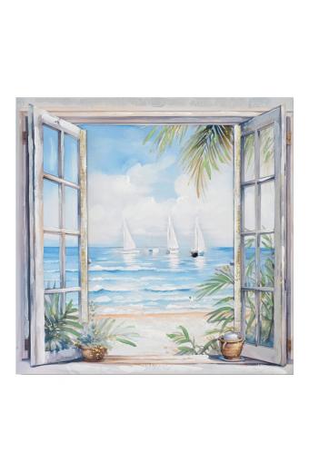 Πίνακας σε καμβά Deive Ι  Inart 80x3x80εκ