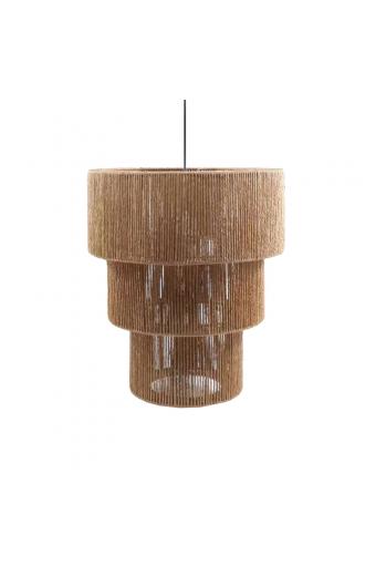 Φωτιστικό οροφής μονόφωτο Populy Inart Ε27 καφέ paper rope Φ44x49εκ
