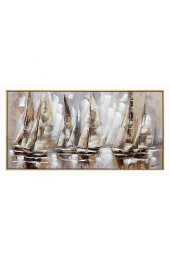 Πίνακας σε καμβά Yelkan Ι Inart με πλαίσιο 120x3.5x60εκ