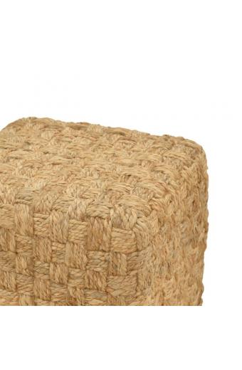 Σκαμπό Aropion Inart μπεζ 100% γιούτα 40x40x40εκ