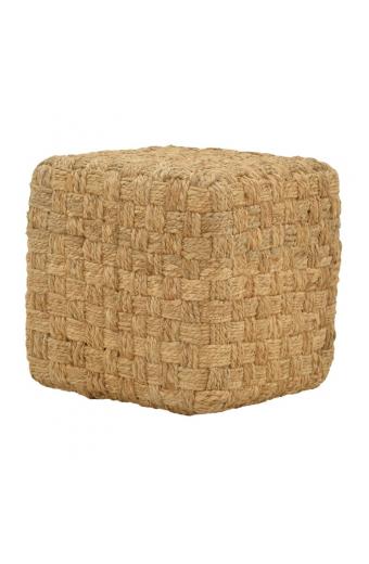Σκαμπό Aropion Inart μπεζ 100% γιούτα 40x40x40εκ