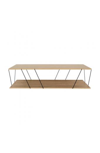 Tραπέζι σαλονιού Tars pakoworld οακ-μαύρο 120x48x30εκ