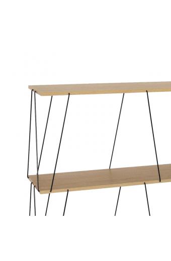 Βοηθητικό τραπέζι-ραφιέρα Tars pakoworld oak-μαύρο 80x30x69.2εκ