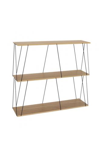 Βοηθητικό τραπέζι-ραφιέρα Tars pakoworld oak-μαύρο 80x30x69.2εκ