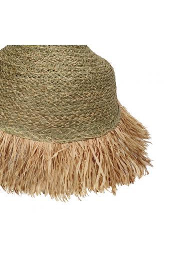 Φωτιστικό οροφής Boher Inart seagrass σε φυσική απόχρωση Φ33x76εκ