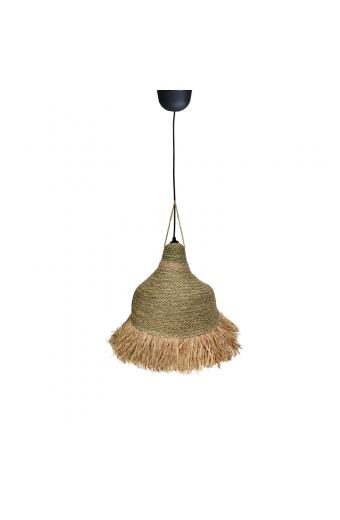 Φωτιστικό οροφής Boher Inart seagrass σε φυσική απόχρωση Φ60x99εκ