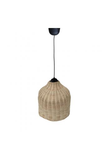 Φωτιστικό οροφής Ziquel Inart rattan σε φυσική απόχρωση Φ42x89εκ