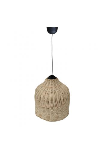 Φωτιστικό οροφής Ziquel Inart rattan σε φυσική απόχρωση Φ60x99εκ