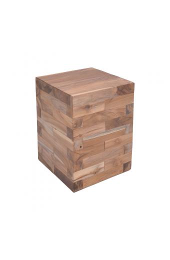 Βοηθητικό τραπέζι Werzy Inart φυσικό μασίφ ξύλο teak 35x35x49εκ