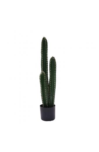 Διακοσμητικό φυτό Cactus III σε γλάστρα Inart πράσινο pp Υ85εκ