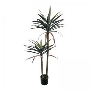 Διακοσμητικό φυτό Dracaena palm σε γλάστρα Inart πράσινο pp Υ125εκ