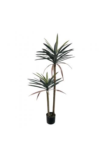 Διακοσμητικό φυτό Dracaena palm σε γλάστρα Inart πράσινο pp Υ125εκ