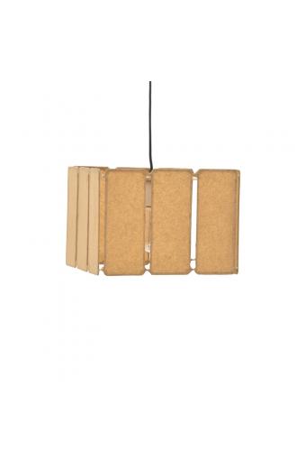 Φωτιστικό οροφής Boxfo Inart καφέ press papier-μέταλλο 32x32x123εκ