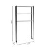 Έπιπλο πλυντηρίου Bothy pakoworld oak-μαύρο μελαμίνης 70x21x150εκ