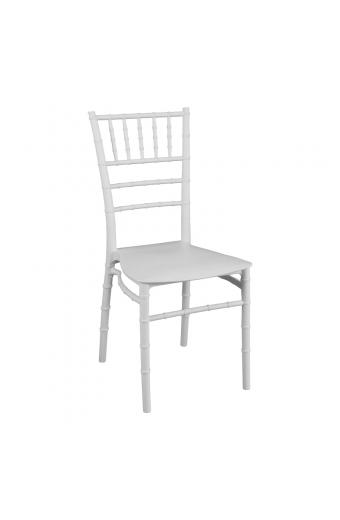 Καρέκλα Tiffany pakoworld pp σε λευκή απόχρωση 40x40x88εκ