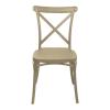 Καρέκλα Crossie pakoworld pp σε απόχρωση cappucino 38x46.5x82εκ